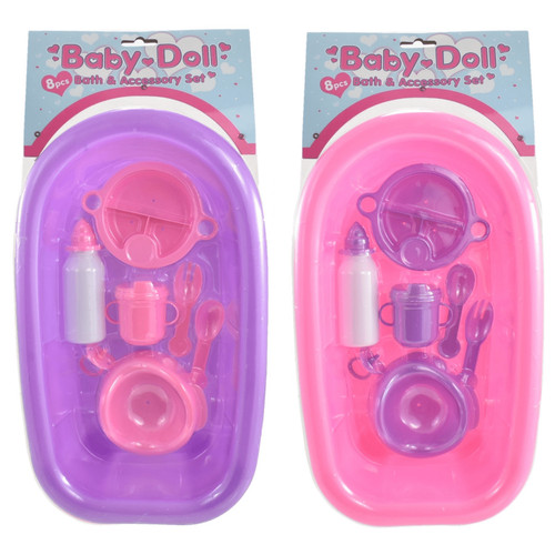 Baby doll bath accessory set - doll,