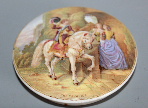Antique prattware pot lid - antique, the