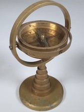 Vintage brass gimbal compass