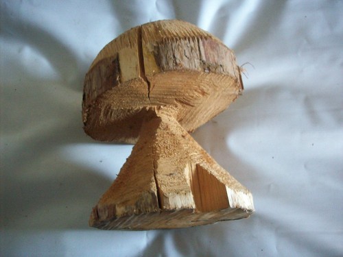 Small wooden mushroom - wooden,