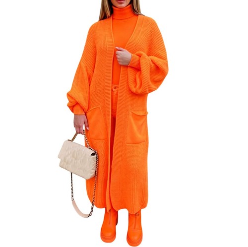 Women waffle knitted - women, oversized