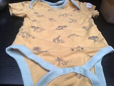 Fat Face Baby Bodysuit Jungle Animals. Age 3-6 Months