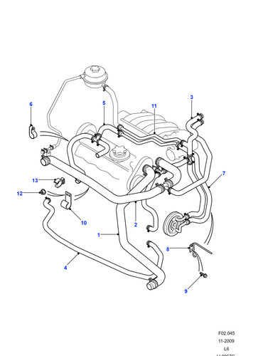 Land rover heater return - land,