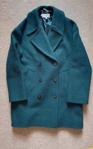Hobbs dark teal pea coat - dark,