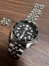 Seiko SKX007J Diver Watch Black Dial 21 Jewels Solid Bracelet Japan Made
