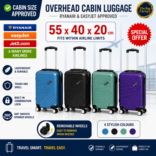 Ryanair fits 55x40x20cm cabin - 55x40x20cm,