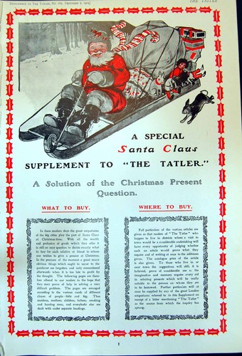 Antique print santa claus - antique,