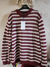 Maroon and  cream stripe