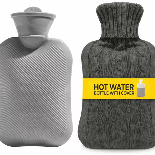 Hot water bottle with - water,