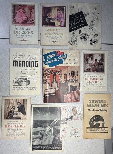 Vintage singer sewing library - vintage,