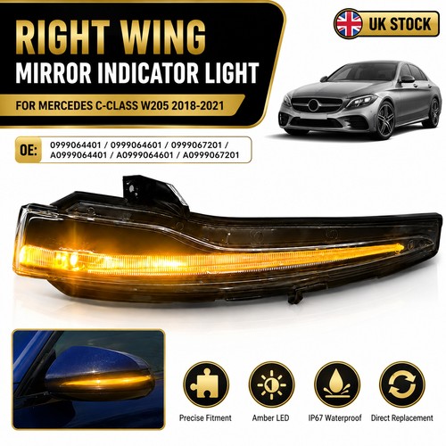 Right led wing mirror - led,