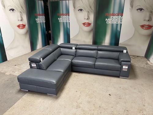 Modern grey leather italian - modern,
