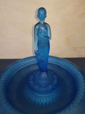 Vintage blue frosted art deco - vintage,