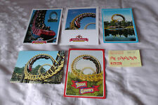 Alton Towers Corkscrew photo ticket & vintage postcards (inc. Thunder Looper)