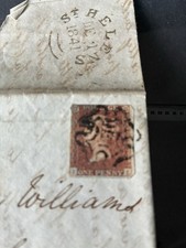 Penny Red With Maltese Cross On Letter Dated 28 Nov 1841