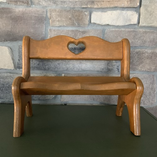 Vintage wooden doll bench