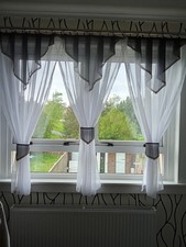 Ready made voile net curtain