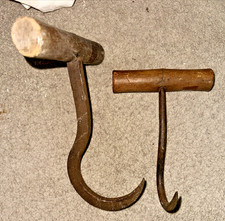 Antique hay bale hook - hook,