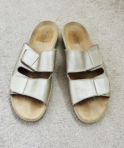 Hotter leather mules size - leather,