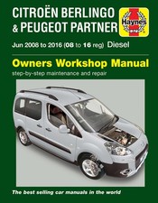 Citroen Berlingo & Peugeot Partner Diesel (June 2008-2016) 08 to 16 Haynes