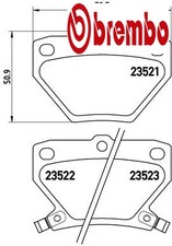 REAR BRAKE PADS SET LEFT &