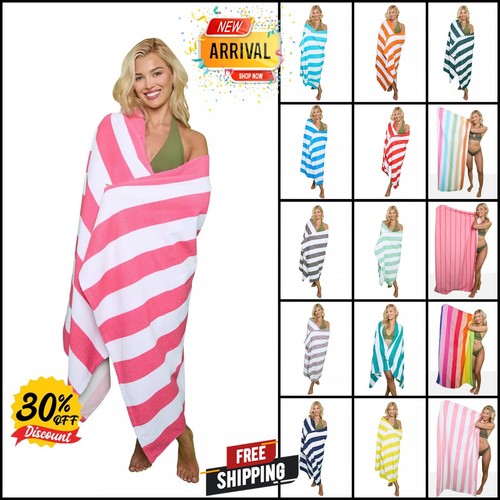 Striped beach towels - striped, 100%