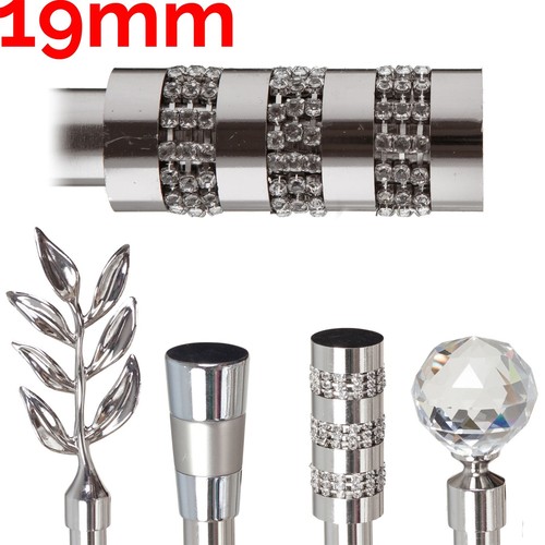 Curtain pole finials - pole, mm