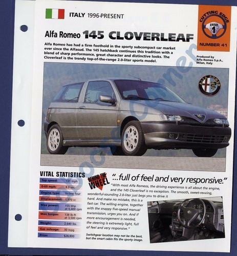 Alfa romeo 145 cloverleaf imp - cloverleaf,