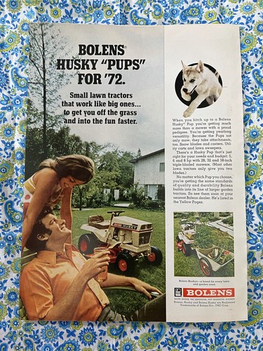 Vintage 1972 bolens husky - vintage, pups