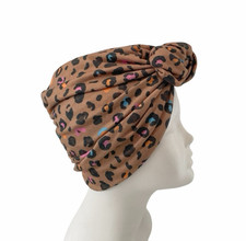 Leopard vintage style turban - vintage,
