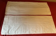 2 X White Cotton Long Pillow