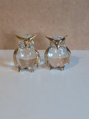 Gorgeous pair crystal glass - pair, of