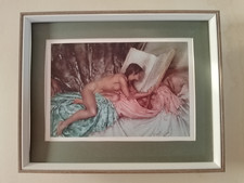 Sir William Russell Flint print 'Janelle and The Volume Of Treasure' Nude FRAMED