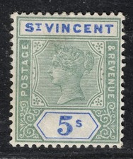 St Vincent 1899 5sh hinged