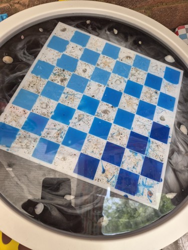 Handmade chessboard table made - handmade,
