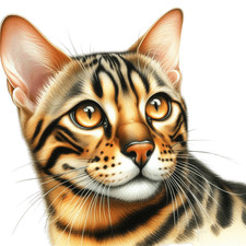 Golden Bengal Cat Vinyl
