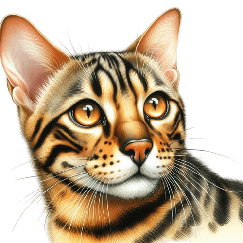 Golden bengal cat - golden, vinyl