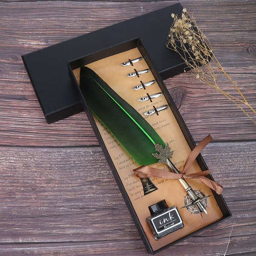 Vintage feather fountain pen - feather,
