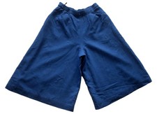 Womens Vintage Blue Wool Culottes Wide Leg High Waisted Retro Boho Indie 10