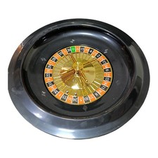 25.5cm Roulette Wheel with 2 Balls Black Casino Game
