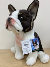 Boston Terrier  12" toy dog, as it is, personalised, gift wrapped 3 options