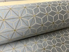 Damask Grey geometric curtain