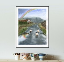 Watercolour Irish Landscape