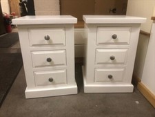 X1 HAMPSHIRE PAINTED BEDSIDE CABINET- BESPOKE SIZES COLOURS - F&B SLIPPER SATIN