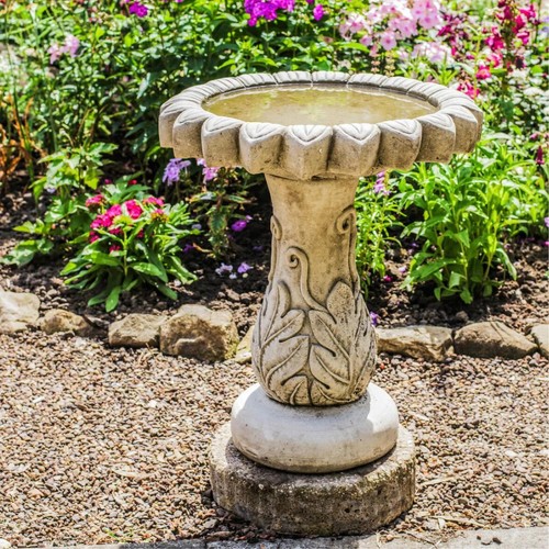 Stone bird bath - 'daisy', design