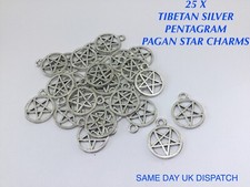 25 X TIBETAN METAL PENTAGRAM