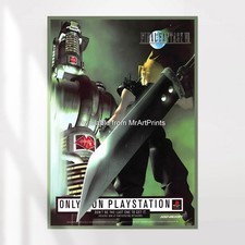 FINAL FANTASY 7 Playstation 1 POSTER Game Advert Advertising Art A4 A3 A2 A1 XL