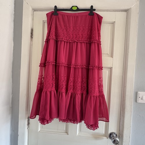 Y2k pink lace floral tiered - y2k,