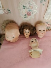 Lot of 4 Antique Doll Heads