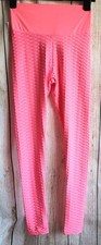 Bright Pink Textured Leggings